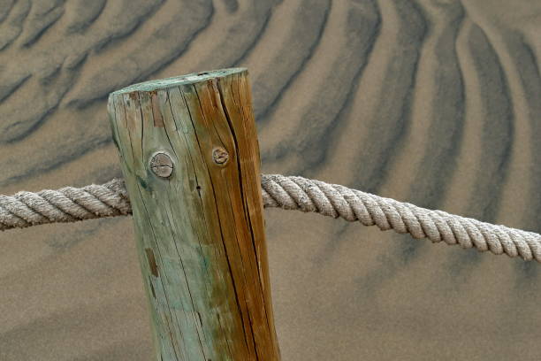 Dunas de Maspalomas - Gran Canaria - Spain - rope barrier with wooden poles