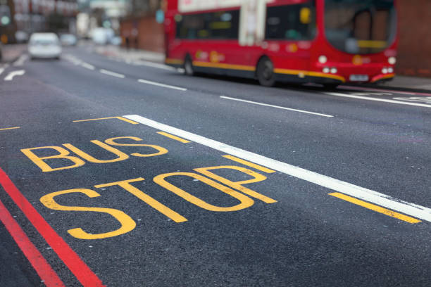 istock London red bus on the bus lane 949400398