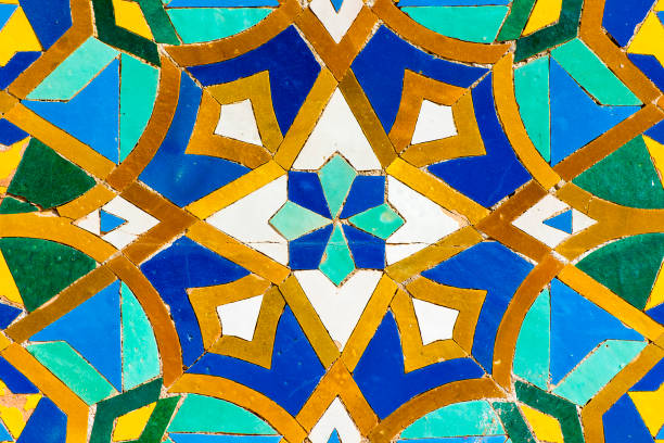 istock Moroccan tile with traditional patterns, Colorful Moroccan tiles 949404704