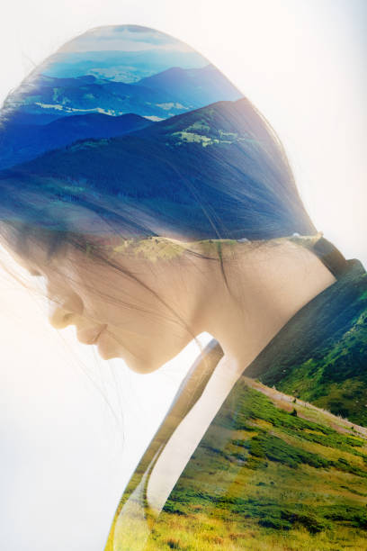 istock Beautiful woman leaning her head while closing her eyes 949406358