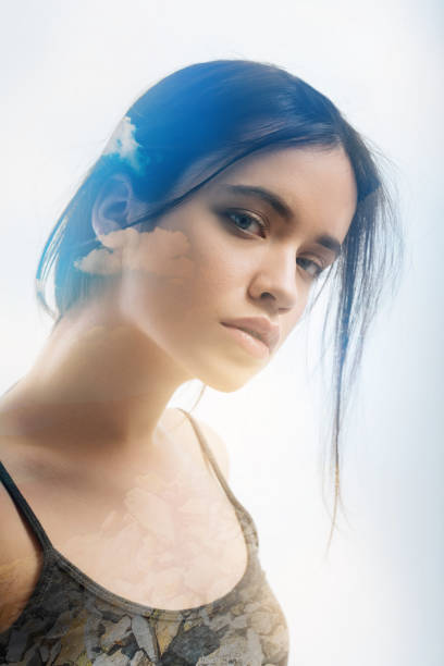 istock Pretty woman leaning her head and looking curious 949406518