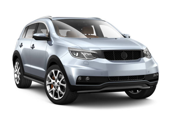 istock 3D illustration of Generic SUV Car on white 949409516
