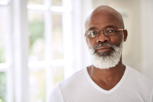 Portrait of a mature man at home