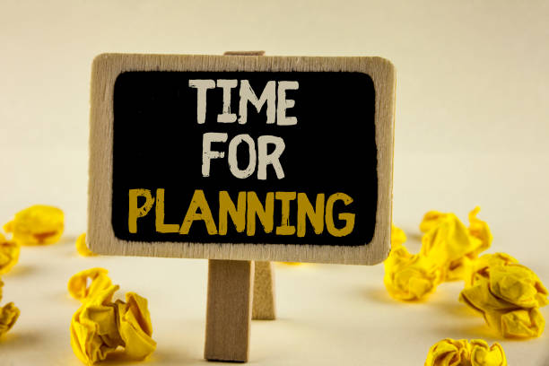 istock Handwriting text Time For Planning. Concept meaning Start of a project Making decisions Organizing schedule written on Wooden Notice Board on the plain background Paper Balls next to it. 949421502