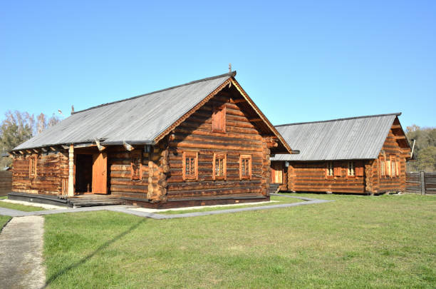 istock Wooden architecture. Old Russian village. 949432080