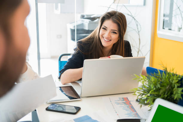 istock Business people discussing about business 949437400