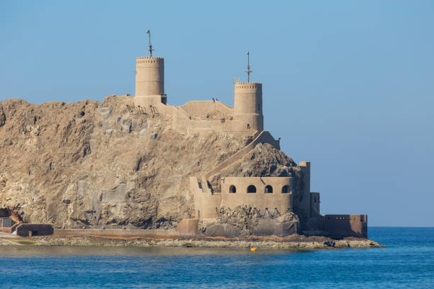 al mirani fort, in muscat, oman - al mirani imagens e fotografias de stock