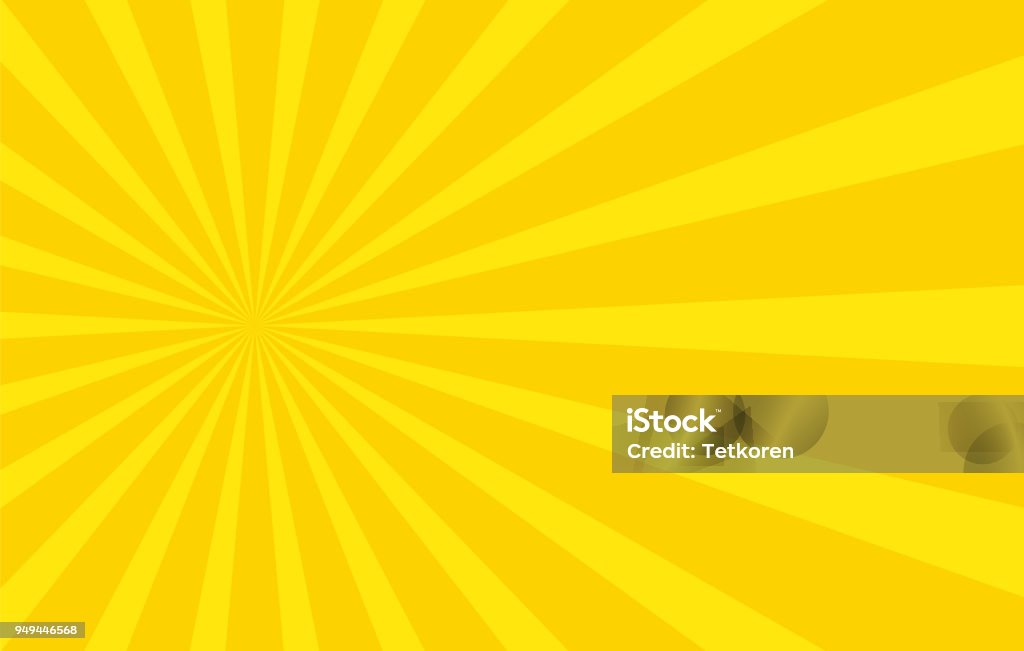 Abstract background with cartoon rays of yellow color. Template for your projects. The cartoon sun. Flat style Backgrounds stock vector