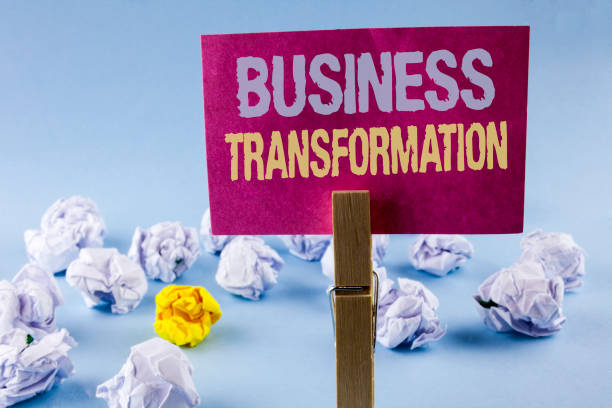 istock Conceptual hand writing showing Business Transformation. Business photo text Making changes in conduction of the company Upgrade written on Sticky Note Paper on plain background Paper Balls Clip 949446660