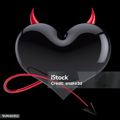10+ Black Devil Heart Horned Love Cheater Concept Stock Photos ...