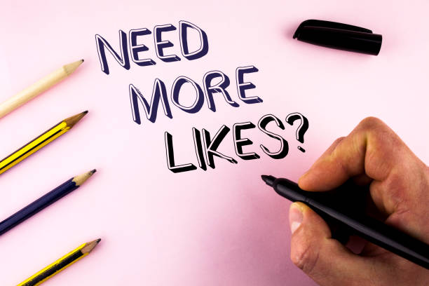 istock Word writing text Need More Likes Question. Business concept for Improve reach Ads Marketing SEO Marketing Improve written by Man on plain background holding Marker Pencils next to it. 949456568