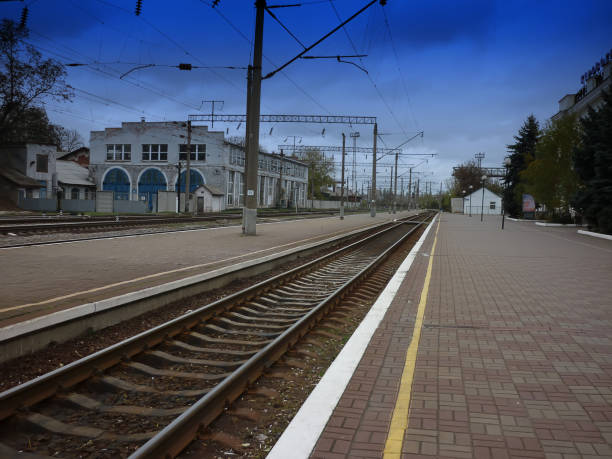 railway tracks at the stations HDR