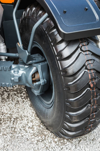 istock wheel tread of the tractor or excavator 949463074