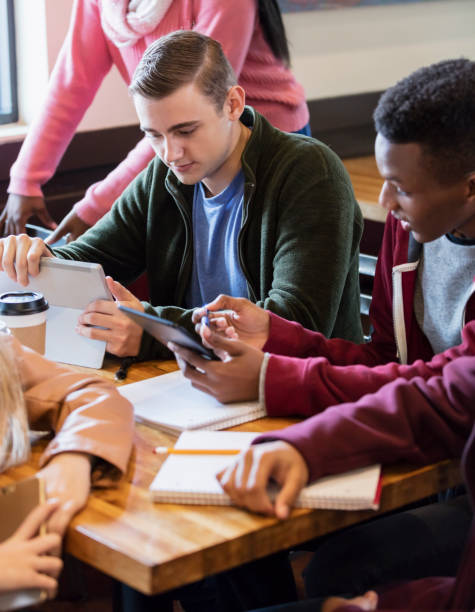istock Multi-ethnic teenage friends studying together 949467950