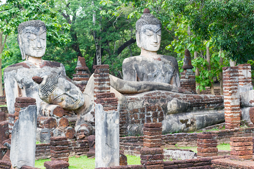 View of the Mendut Buddhist Monastery in Borobodur, Central Java, Indonesia