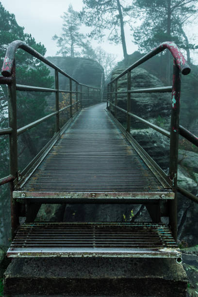 istock Old Bridge at sandstone mountains in dresden 949489298