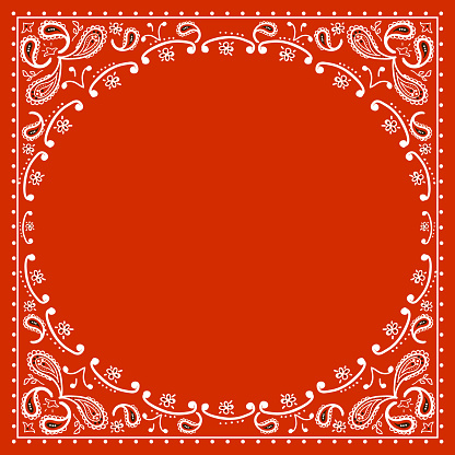 red cowboy bandanna.Vector illustration