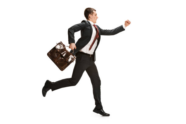 istock Funny cheerful businessman over white background 949499958