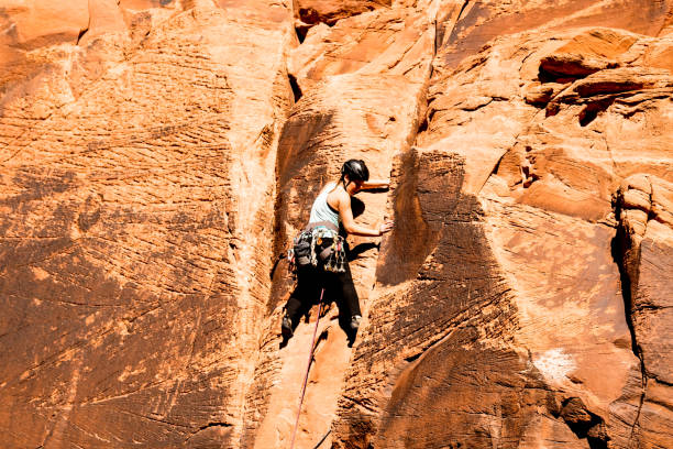 istock Female Rock Climber Outdoor Portrait 949504730