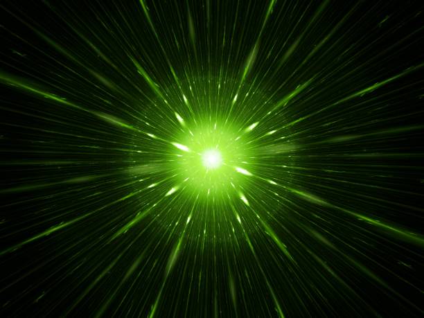 istock Green glowing laser weapon concept fractal 949508996