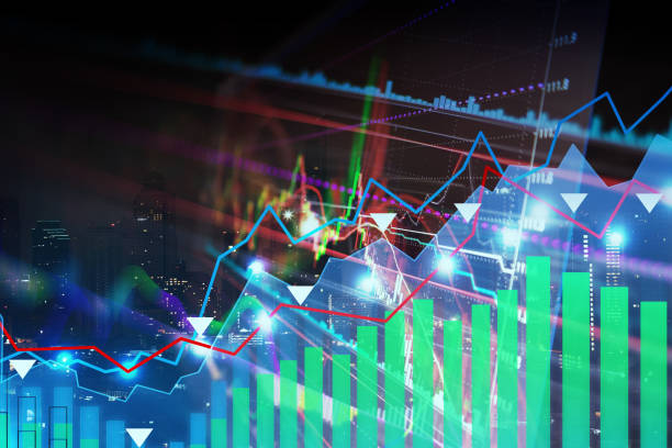 istock Stock market graph and bar chart. 949510140