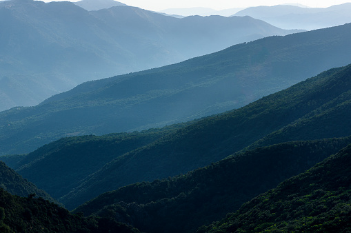 Paisaje montañoso con Calina azul. photo