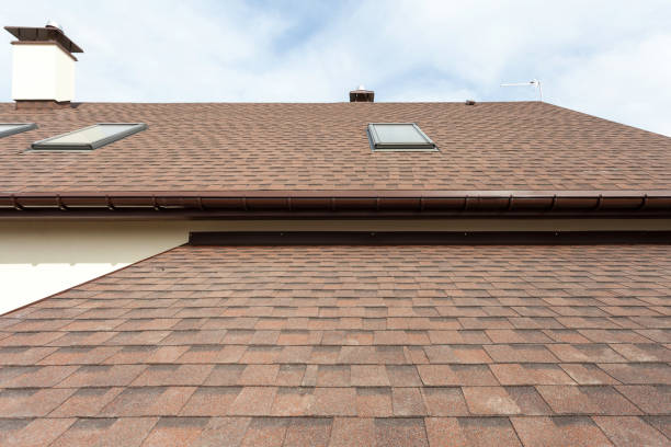 istock Roofing construction and building new house with modular chimney,  dormers and eaves 949525782