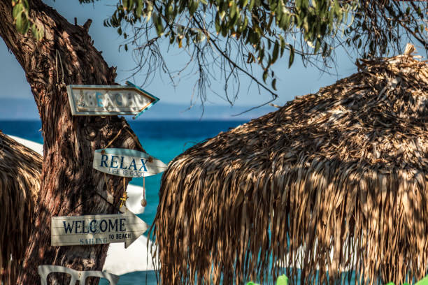 Beach Sign, Sign, Text, Arrow - Bow and Arrow, Directional Sign