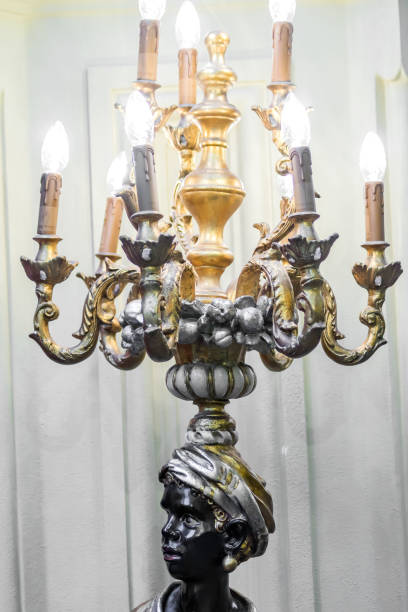 istock vintage electric candelabrum with lights on 949553974
