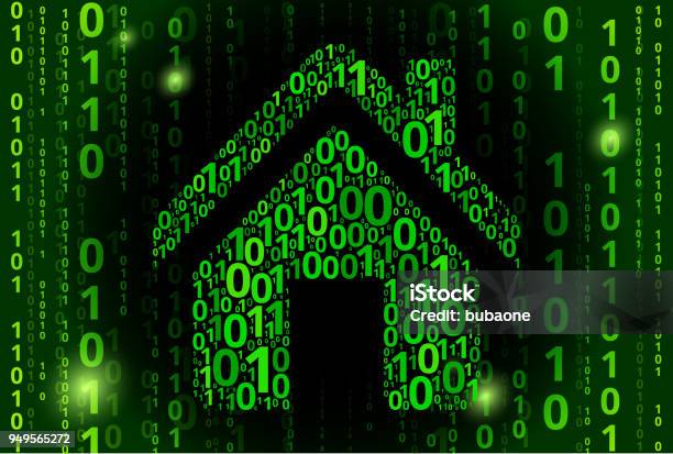 Binary Code Houses Home Binary Code Vector Pattern Background Stock Illustration ...
