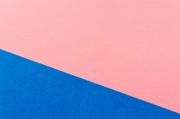 istock Colored geometric blue and pink paper texture background. 949566592