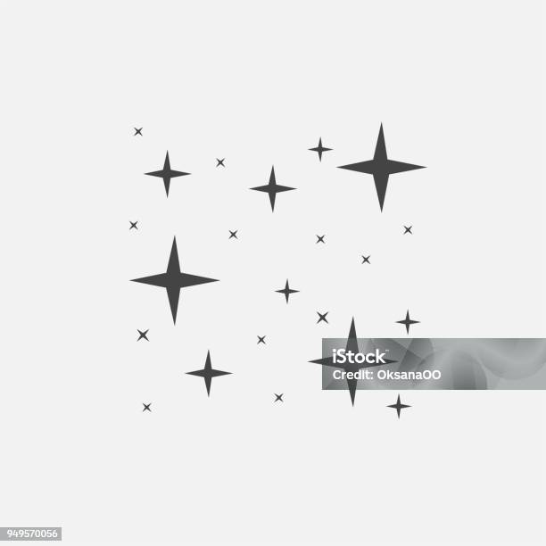 Vector Icon Of The Star Starry Sky Shine Of Purity Stock Illustration - Download Image Now