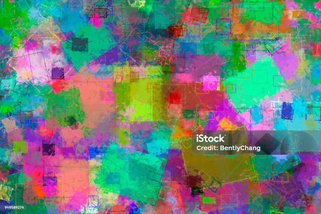 Random Square Rectangle Shape Digital Generative Art For Web Page ...
