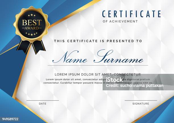 Certificate02 Stock Illustration - Download Image Now - Certificate, Template, Award