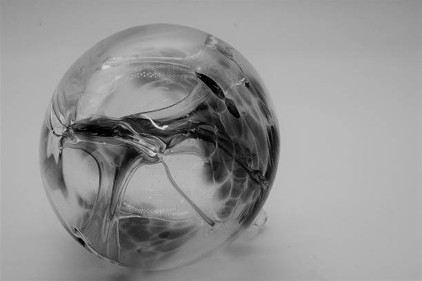 istock Blown Glass Ball in black and white 949590026