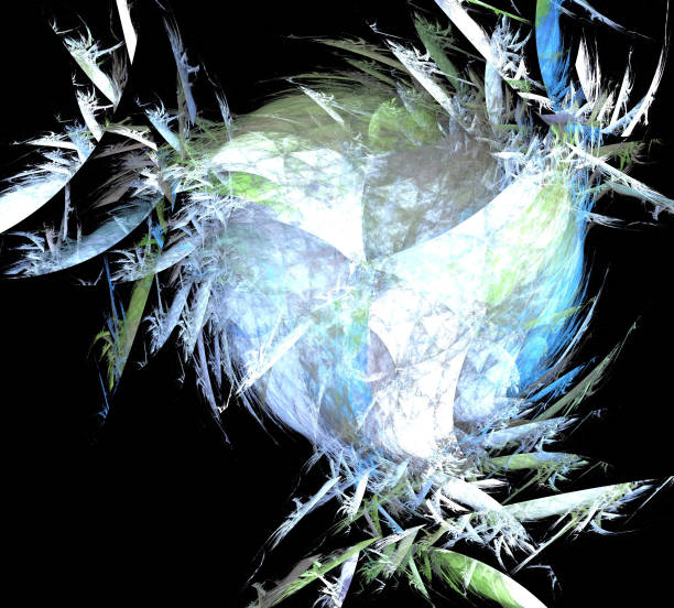 istock image of one Digital Fractal on Black Color 949600528