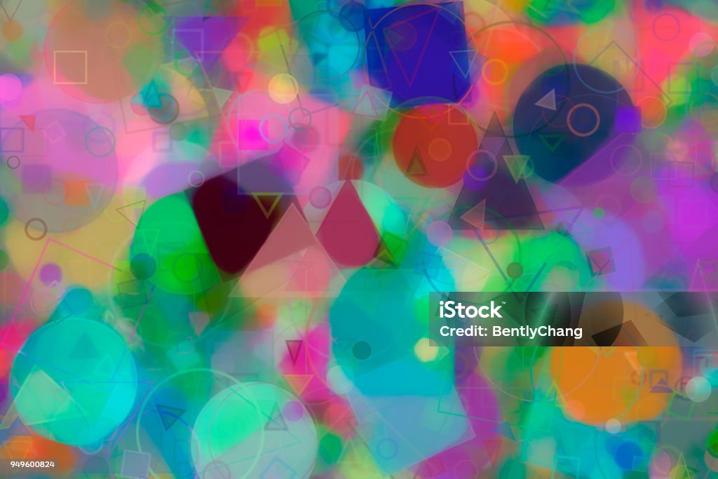 Random Shape Color Random Circle Square Rectangle Shape Color Creative Drawing Brushed ...