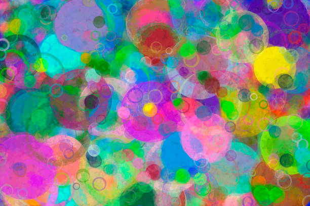 istock Random circle, ellipse or bubble shape. Details, painting, round & color. 949603348