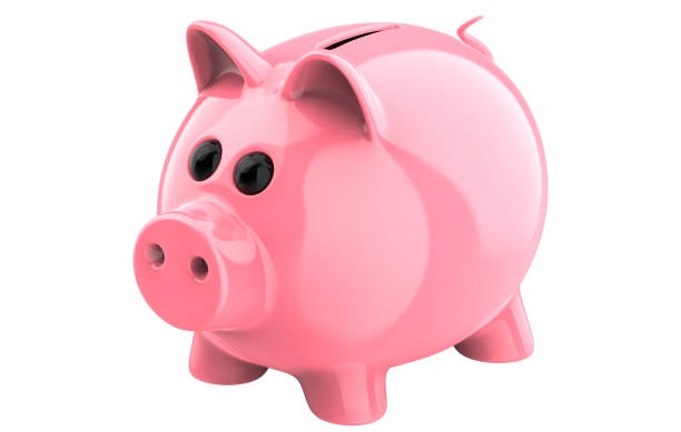 istock Classic pig piggy bank, 3d render Isolated on White a Background. 949610992