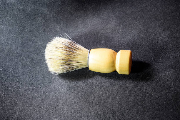 istock Classic shaving brush with raccoon fur 949611032