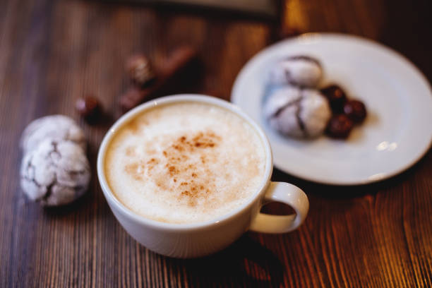 istock Cappuccino and chocolate cookies. 949614946