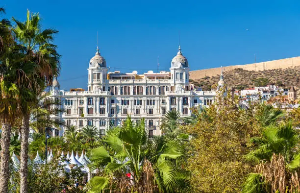 Photo of Edificio Carbonell, a historic building in Alicante, Spain. Built in 1918