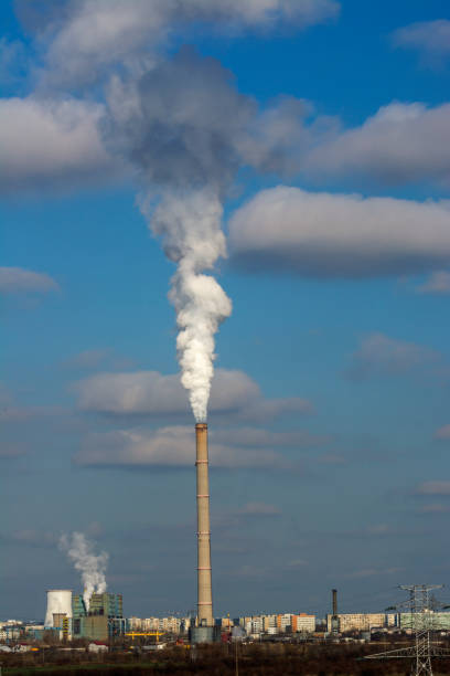 istock Urban industrial pollution clouds formed by smoke 949635286