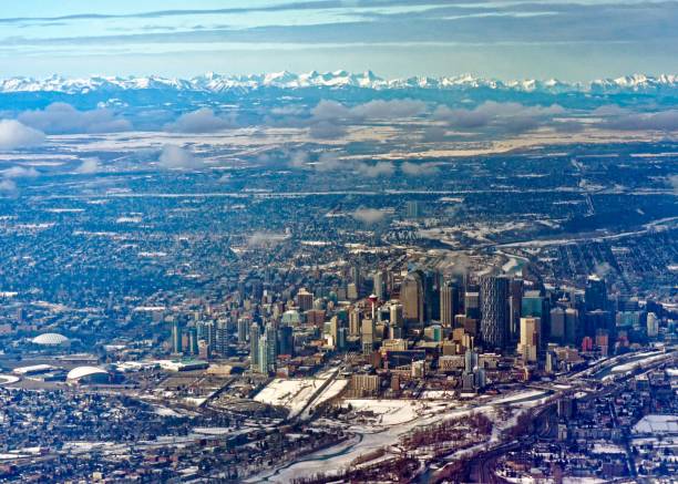 istock aerial view of downtown Calgary and mountains 949644694
