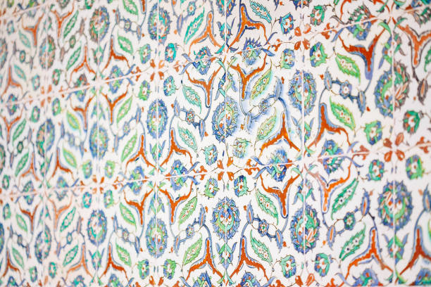 istock Ottoman ancient Handmade Turkish Tiles with floral patterns 949645226