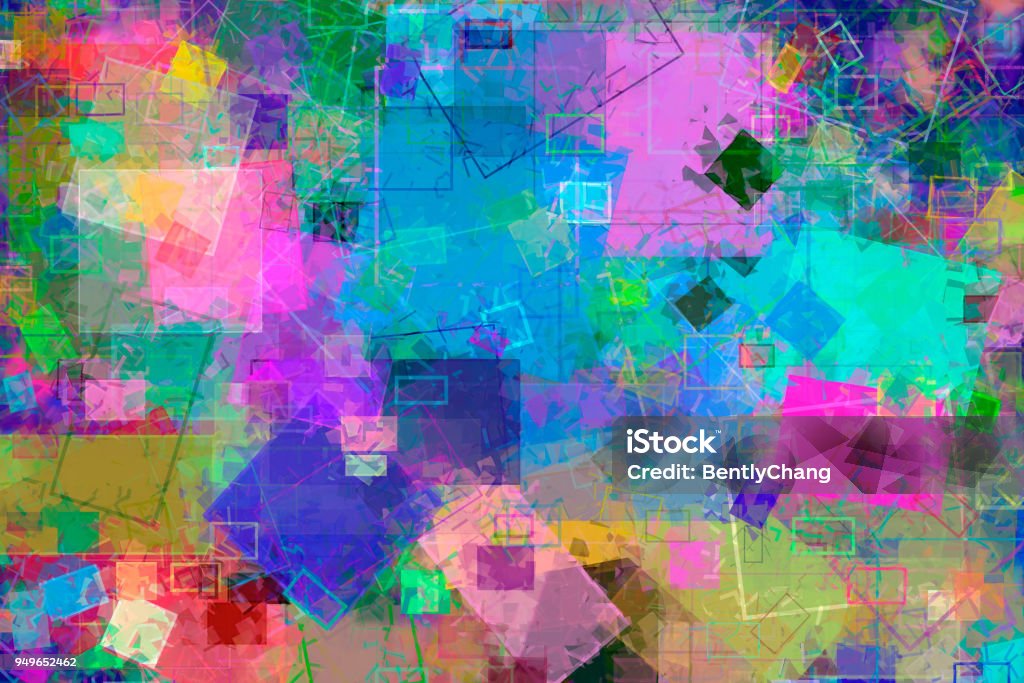 Square Random Drawing Random Square Rectangle Shape Digital Generative Art For Web Page ...