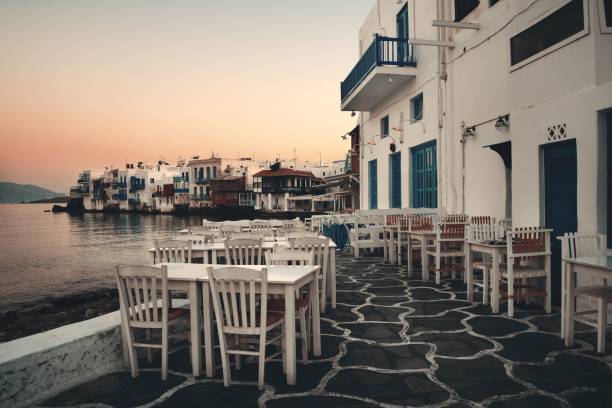istock Mykonos Little Venice sunset 949665018