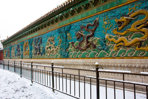 istock Nine dragon wall in Forbidden City, Beijing, China 949671758