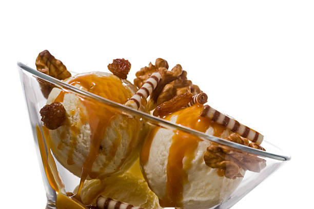 istock ice cream with walnuts, raisins, topping 94968819