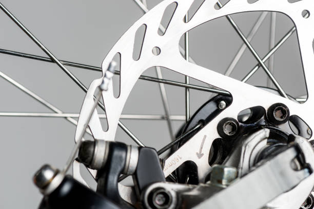 istock mountain bike disc close-up on a gray background 949691866